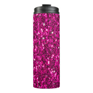 Bouteilles Isothermes Paillettes fausses étincelles rose vif