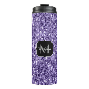 Bouteilles Isothermes Paillettes violet ultra violet monogramme