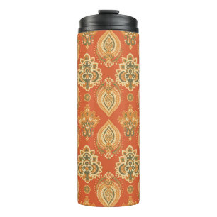 Bouteilles Isothermes Paisley floral motif sans soudure. illustration da