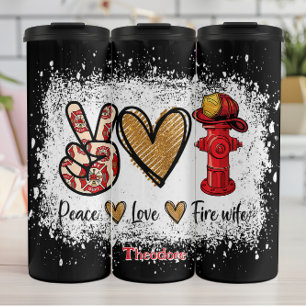 Bouteilles Isothermes Paix Amour Feu Épouse Bouche d'incendie