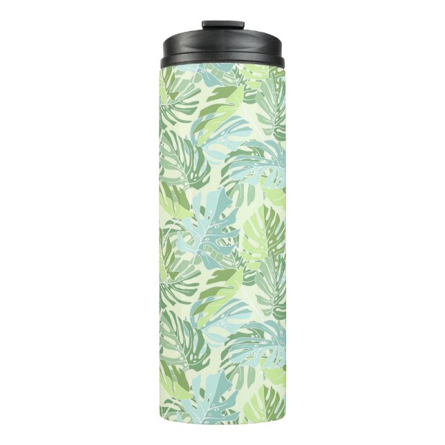 Bouteilles Isothermes Palmettes tropicales en pastel (Devant)