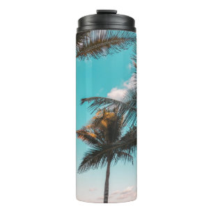 BOUTEILLES ISOTHERMES PALMIER TROPICAL RETRO EN BORD DE PLAGE