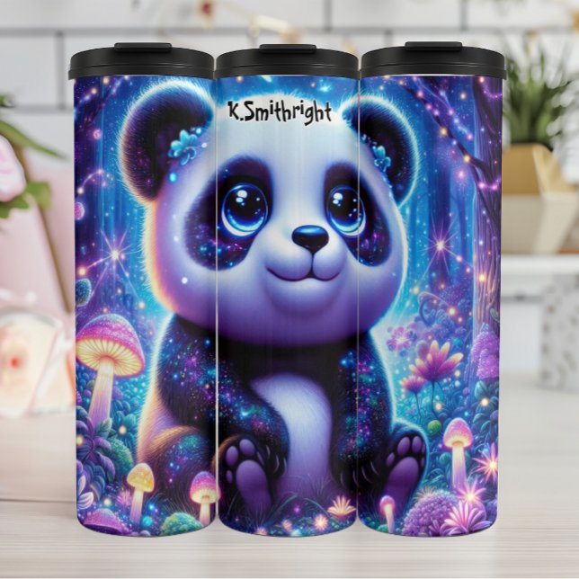 Bouteilles Isothermes Panda à large rayon dans une forêt magique (Créateur téléchargé)
