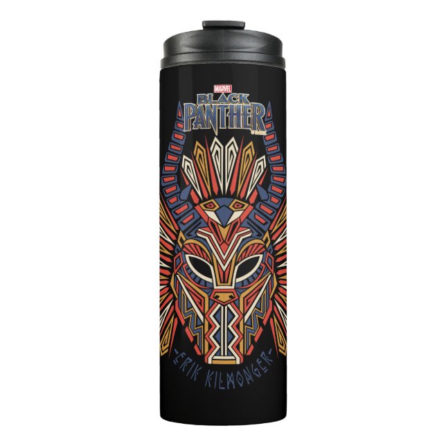 Bouteilles Isothermes Panthère noire | Erik Killmonger Icône de masques  (Devant)