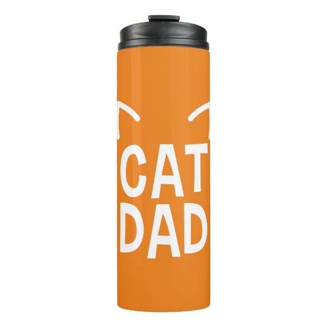 Bouteilles Isothermes Papa Chat avec les oreilles et les Whisers (Devant)