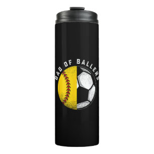 Bouteilles Isothermes Papa de Ballers Père Fils Softball Footballeur C
