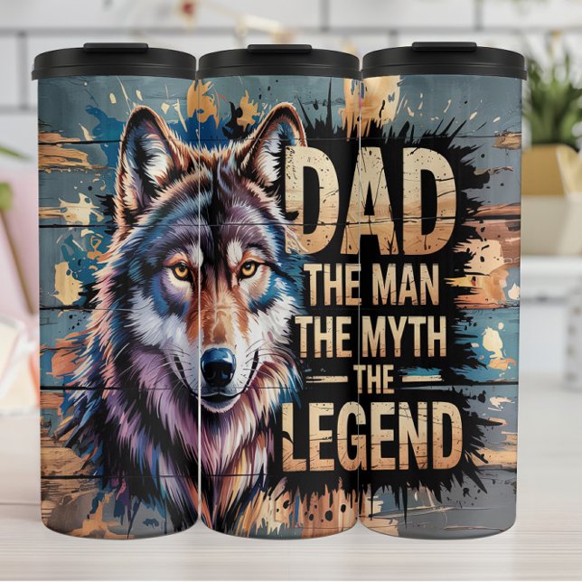 Bouteilles Isothermes Papa : Wolf, Homme, Mythe, Légende (Créateur téléchargé)