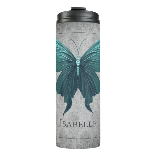 Bouteilles Isothermes Papillon à bijoux turquoise (Devant)