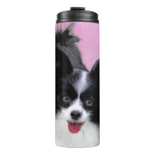 Bouteilles Isothermes Papillon (blanc et noir) Peinture - Chien Art