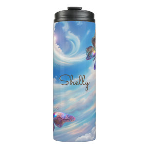 Bouteilles Isothermes Papillon Dans Les Nuages