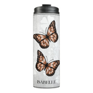 Bouteilles Isothermes Papillon en cuivre Floral Personnalisé
