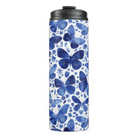 Papillons Aquarelle Bleu