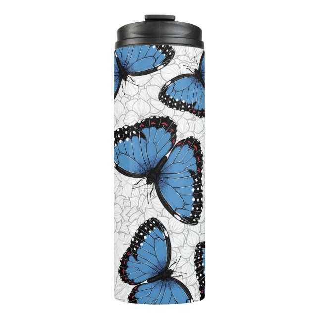 Bouteilles Isothermes Papillons morpho bleu (Devant)