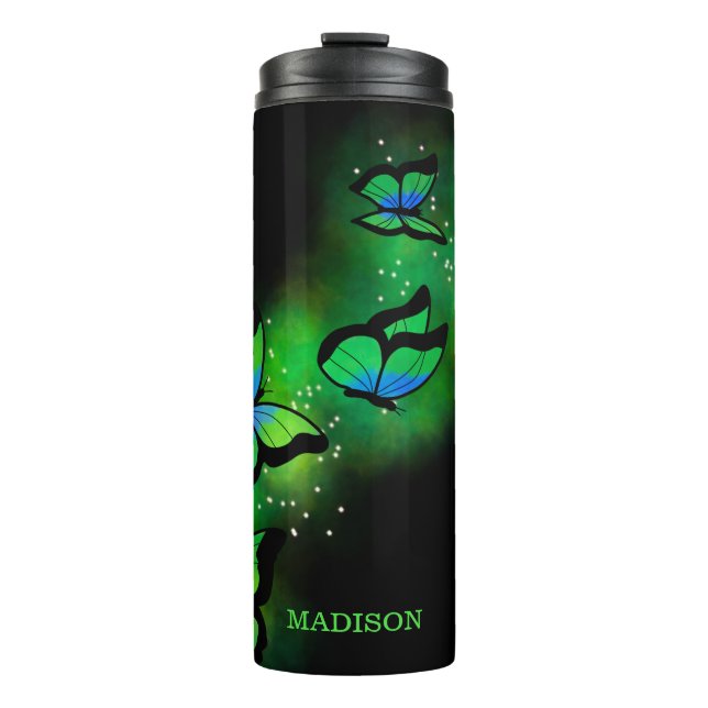 Bouteilles Isothermes Papillons verts (Devant)