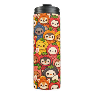 Bouteilles Isothermes Parade d'amis de fruits Chibi d'animaux mignons