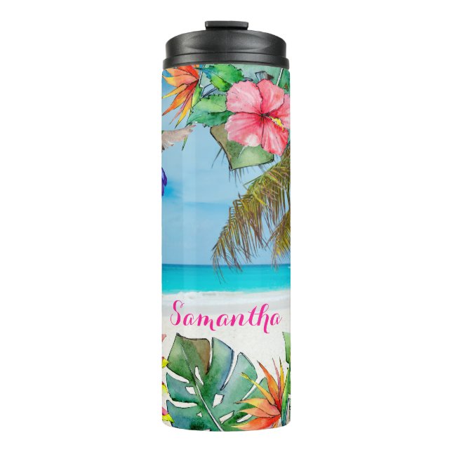 Bouteilles Isothermes Paradis hawaïen tropical (Devant)