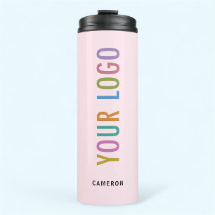 Bouteilles Isothermes Parleur en acier inoxydable rose logo personnalisé