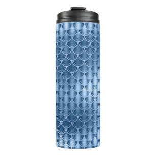 Bouteilles Isothermes Parties scintillant bleu marine et argent Échelle