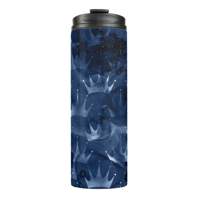 Bouteilles Isothermes Parties scintillant bleue marine Mermaid Motif de  (Devant)