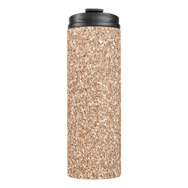 Bouteilles Isothermes Parties scintillant de broche Rose Gold Blush Glit (Devant)
