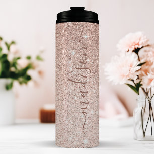 Bouteilles Isothermes Parties scintillant d'or Rose personnalisée
