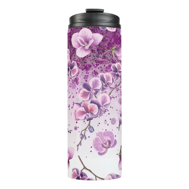 Bouteilles Isothermes *~* Parties scintillant Florale Fille Confetti Tem (Devant)
