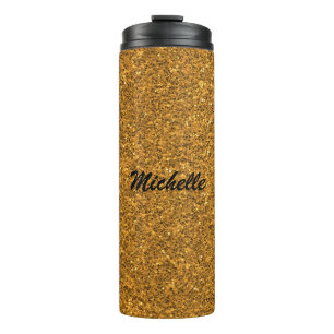 Bouteilles Isothermes Parties scintillant Gold personnalisée Nom personn