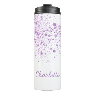 Bouteilles Isothermes Parties scintillant violette lâche le script blanc