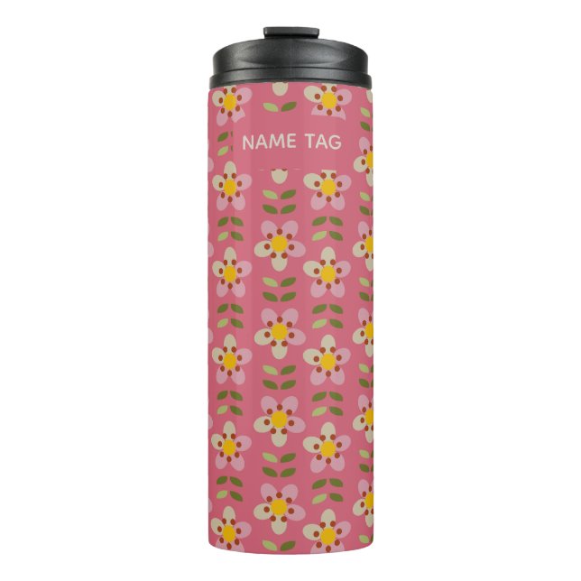 Bouteilles Isothermes Paruline thermale florale de charme (Devant)