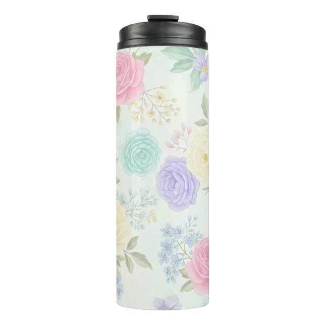 Bouteilles Isothermes Paruline thermale Pastel Floral (Devant)