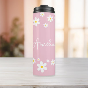 Bouteilles Isothermes Paruline thermale personnalisée rose pâle