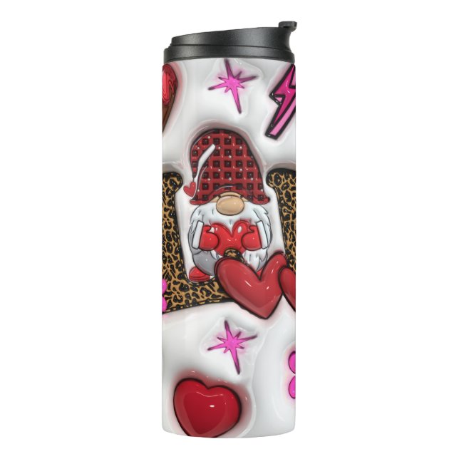 Bouteilles Isothermes Paruline thermale Valentine à thème "Amour" (Tourné sur la gauche)