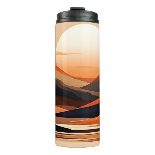 Bouteilles Isothermes Paruline thermique Abstraite du paysage du coucher