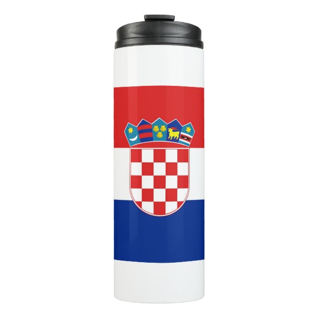 Bouteilles Isothermes Paruline thermique avec drapeau de Croatie (Devant)