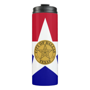 Bouteilles Isothermes Paruline thermique avec drapeau de Dallas