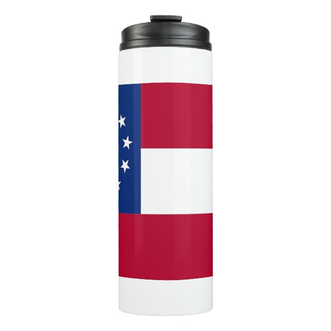 Bouteilles Isothermes Paruline thermique avec drapeau de Géorgie, USA (Devant)