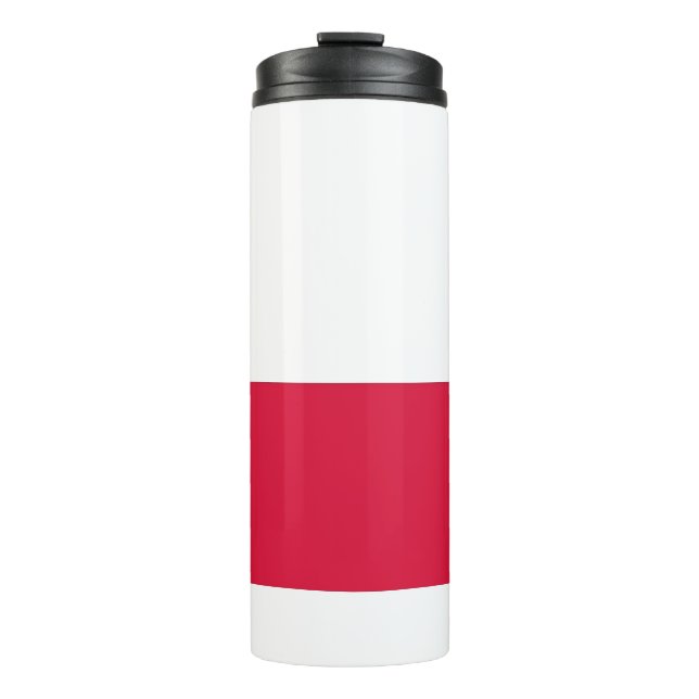 Bouteilles Isothermes Paruline thermique avec drapeau de la Pologne (Devant)