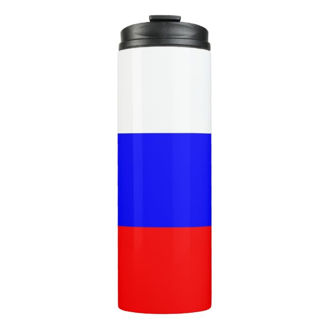 Bouteilles Isothermes Paruline thermique avec drapeau de la Russie (Devant)