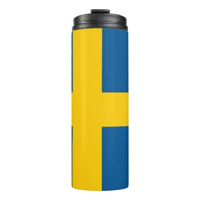 Bouteilles Isothermes Paruline thermique avec drapeau de la Suède (Devant)