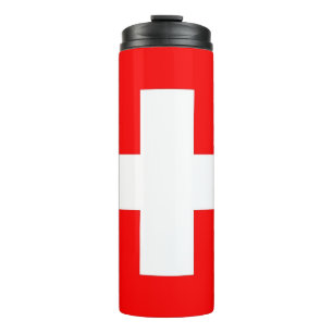 Bouteilles Isothermes Paruline thermique avec drapeau de la Suisse