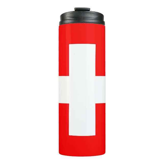 Bouteilles Isothermes Paruline thermique avec drapeau de la Suisse (Devant)