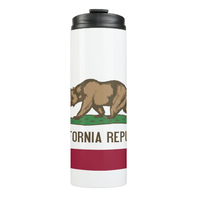 Bouteilles Isothermes Paruline thermique avec drapeau de l'État de Calif (Devant)