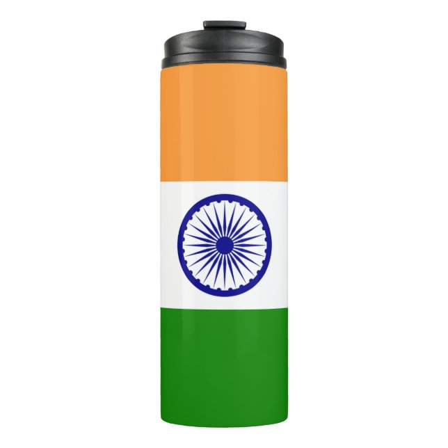 Bouteilles Isothermes Paruline thermique avec drapeau de l'Inde (Devant)