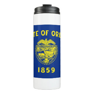 Bouteilles Isothermes Paruline thermique avec drapeau de l'Oregon, États