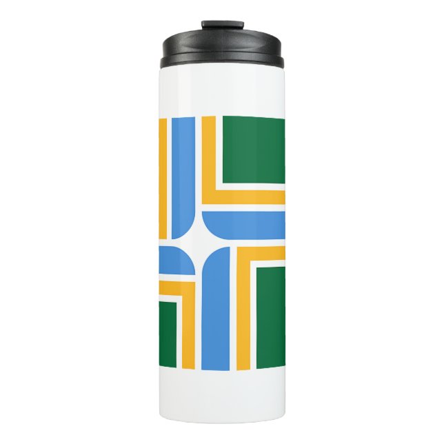 Bouteilles Isothermes Paruline thermique avec drapeau de Portland, USA (Devant)