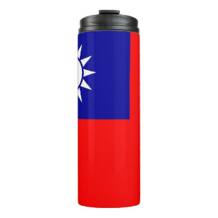 Bouteilles Isothermes Paruline thermique avec drapeau de Taïwan