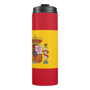 Bouteilles Isothermes Paruline thermique avec drapeau d'Espagne
