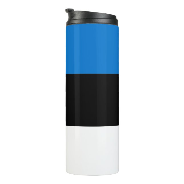 Bouteilles Isothermes Paruline thermique avec drapeau d'Estonie (Tourné sur la droite)