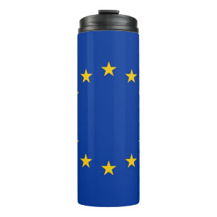 Bouteilles Isothermes Paruline thermique avec drapeau d'Europe