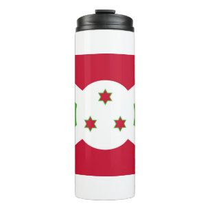 Bouteilles Isothermes Paruline thermique avec drapeau du Burundi